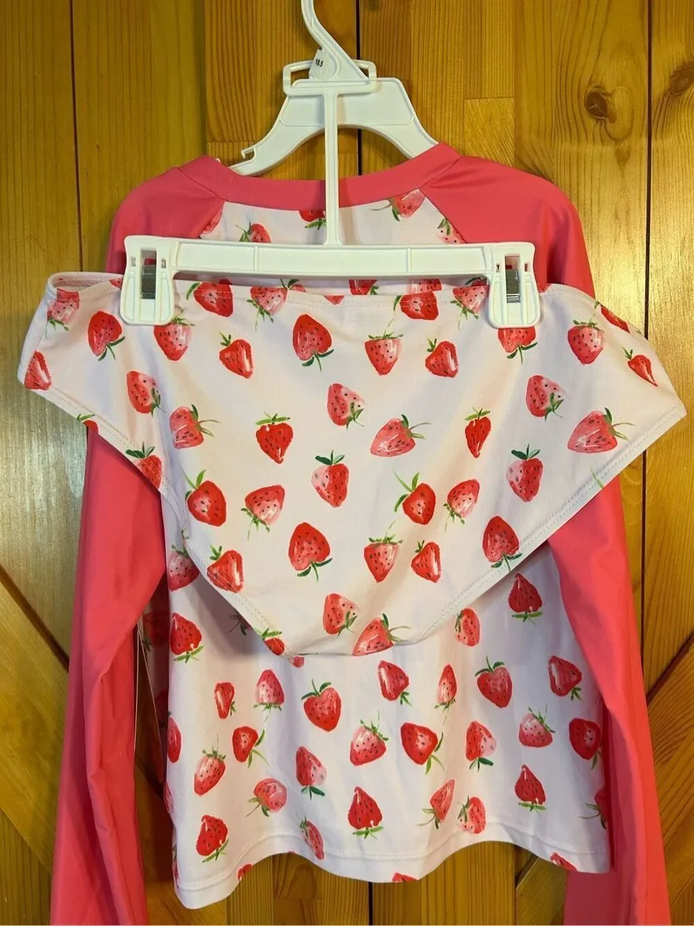 Girls Sol Swim UPF 50 2 Piece Long Sleeve Swimsuit Size 18.5 nwt (0255)